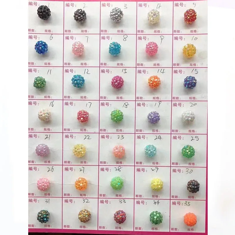 20PCS Rhinestone Beads For Pen Making & Jewelry – Bulk Assortment For Crafts & Party Decor