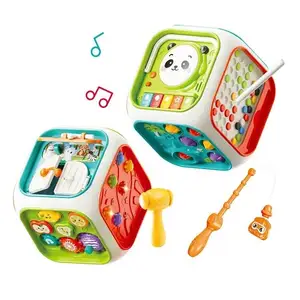 ITTL Baby Early Education Multi-function Activity Cube Toys Puzzle Game Large 6 Sided Drum Toy with Lighting Music Toys for Kids