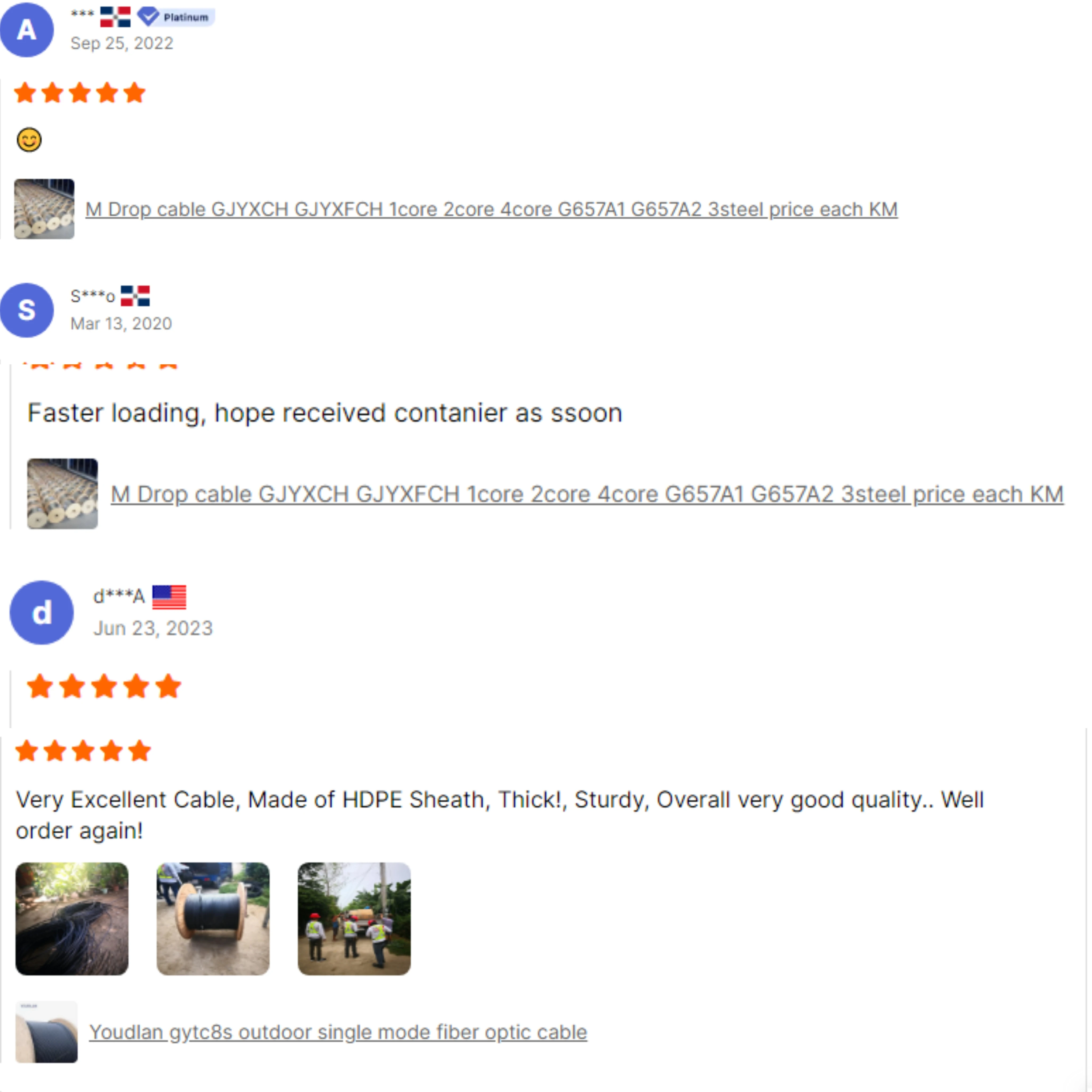 Youdlan M  Outdoor Communication Optical Fiber Cable Round FRP 8 12 24 48 60 72 96 Core FRP ADSS Anti Rodent Fiber Optic Cable