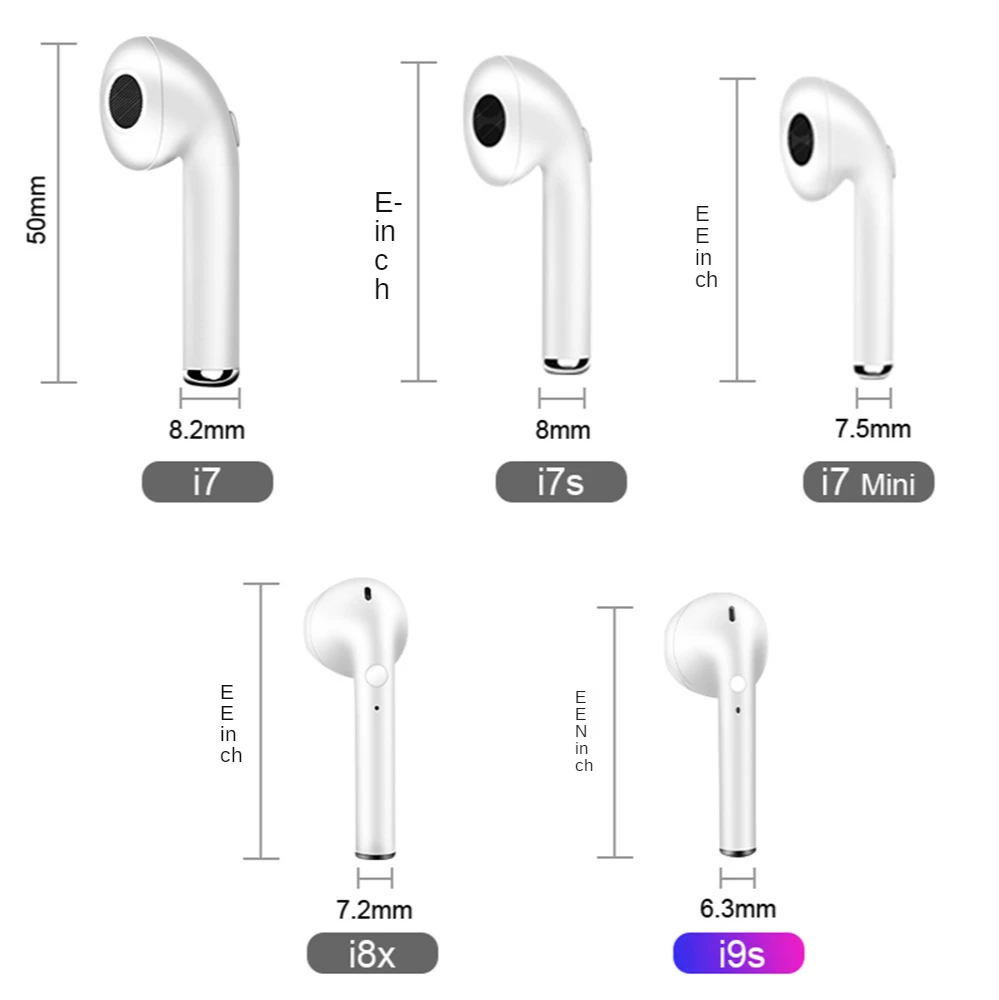 i9 Tws Wireless Head phones Blue tooth 5.0 Earphones music Bluetooth head phones With Mic Charging Box Headset for all phones - ANKUX.COM