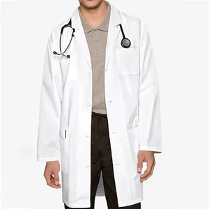 Professional Unisex High Quality Dentist Hospital Lab Coat Medical Stylish Laboratory Coat Jacket