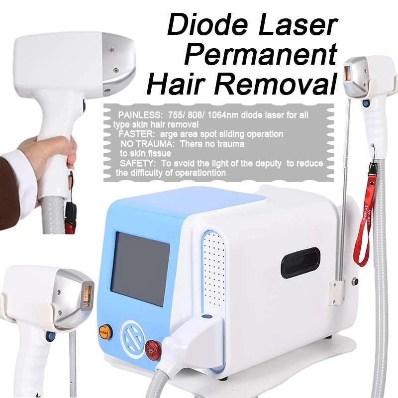 New technology 3 Wavelength 755 808 1064nm Diode Laser Hair Removal with vacuum beauty machine depilation laser diodo