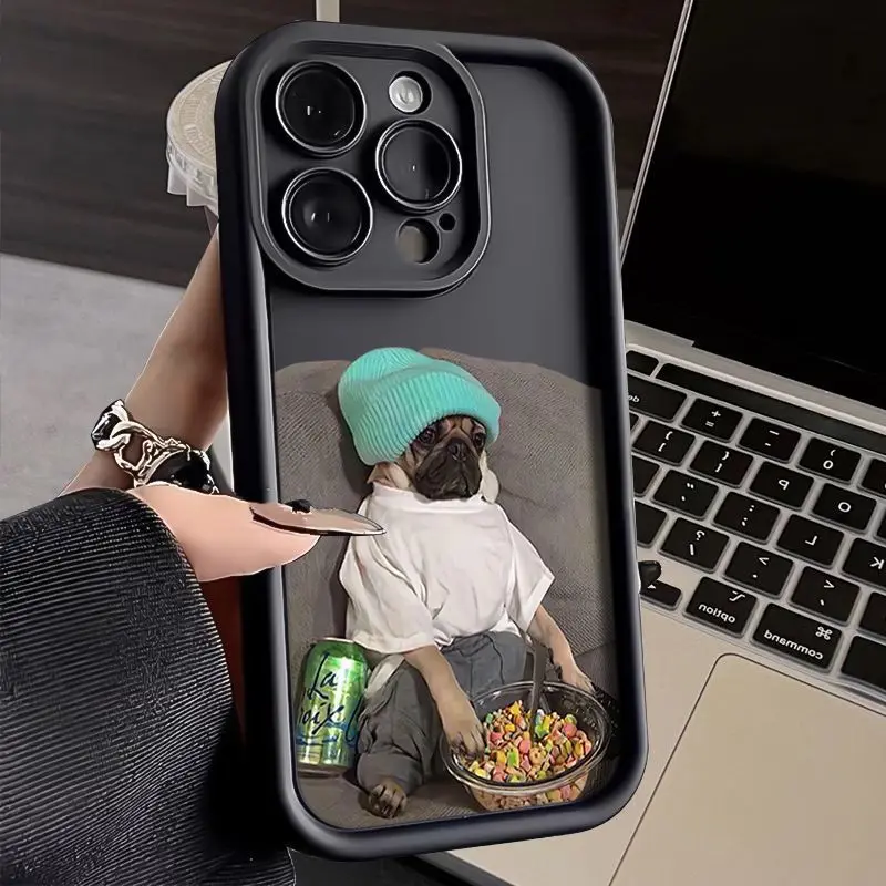 Nice Dog Photo Printing Ladder Lens Protection Soft TPU Mobile Phone Cover Case for Iphone 8 X XR Xs Max 11 12 13 14 15 16 17