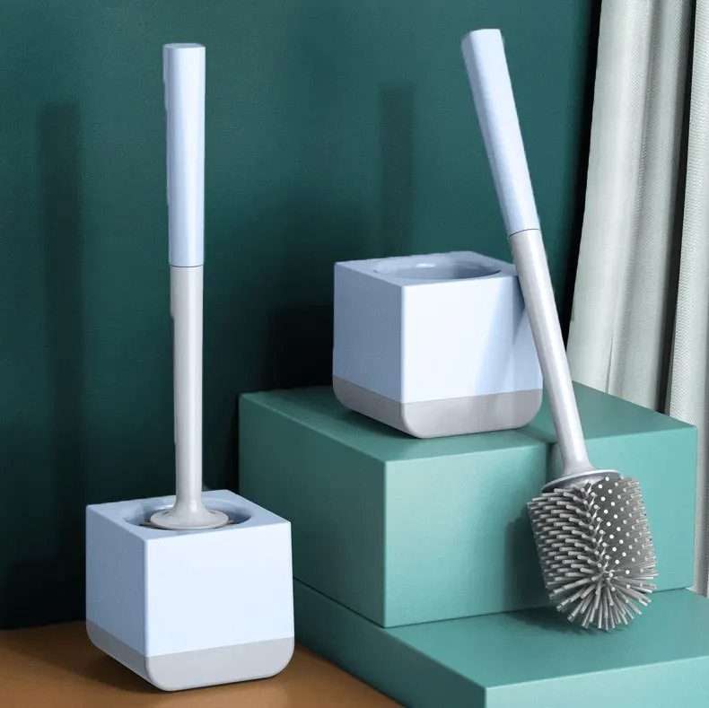 Toilet brush household non-dead Angle cleaning toilet toilet wall mounted silicone brush cleaning artifacts wall hanging set