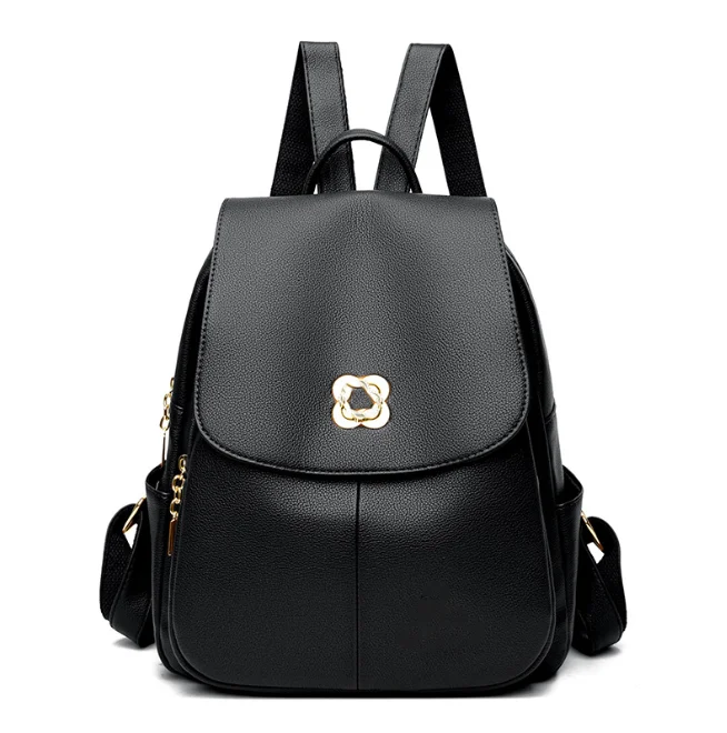 Sac a dos a langer multifonctionnel en cuir suede de haute qualite grande capacite porta