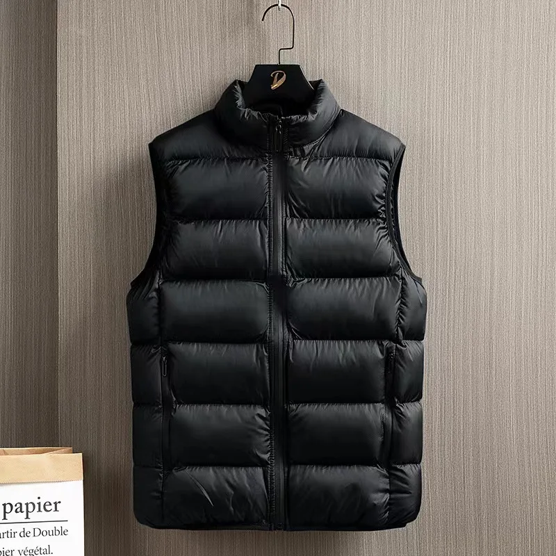 Men's Winter Custom Daily Life Lightweight Down Gilet Cotton Puffer Padded Quilted vest Sleeveless Jacket_voghion.com