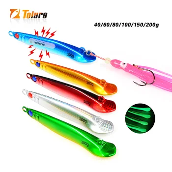 TOLURE TL Laser Gold Dragon Fish Yan Yue Iron Plate 40g-200g Built-in Rattle Beads Biomimetic Sea Fishing Bottom Tossing Long – Lure – view 4