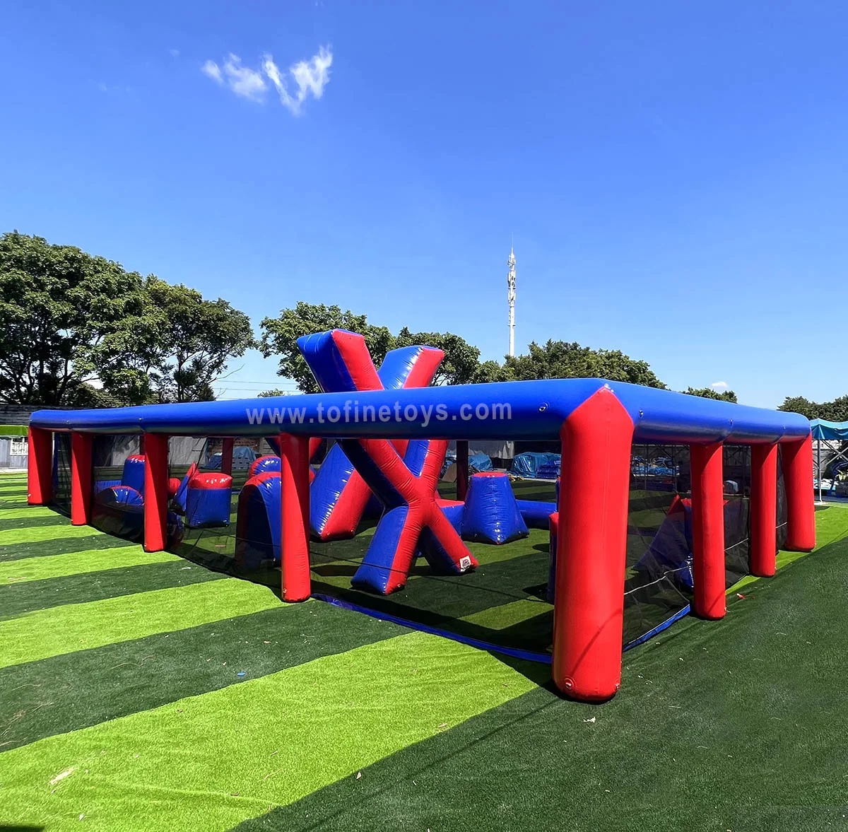 Paintball Arena Inflatable Bouncer Inflatable Air Bunkers Field for Outdoor Sports Event