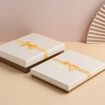Customized Silk Scarf Gift Box Heaven Earth Cover Birthday and Valentine's Day Companion Empty Paper Box for Gifts
