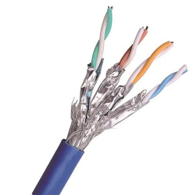 CAT 7 Ethernet Cable SFTP 23AWG 22AWG Indoor Outdoor 1000MHz CAT7 CAT7A Network Cable Roll Price Per Meter