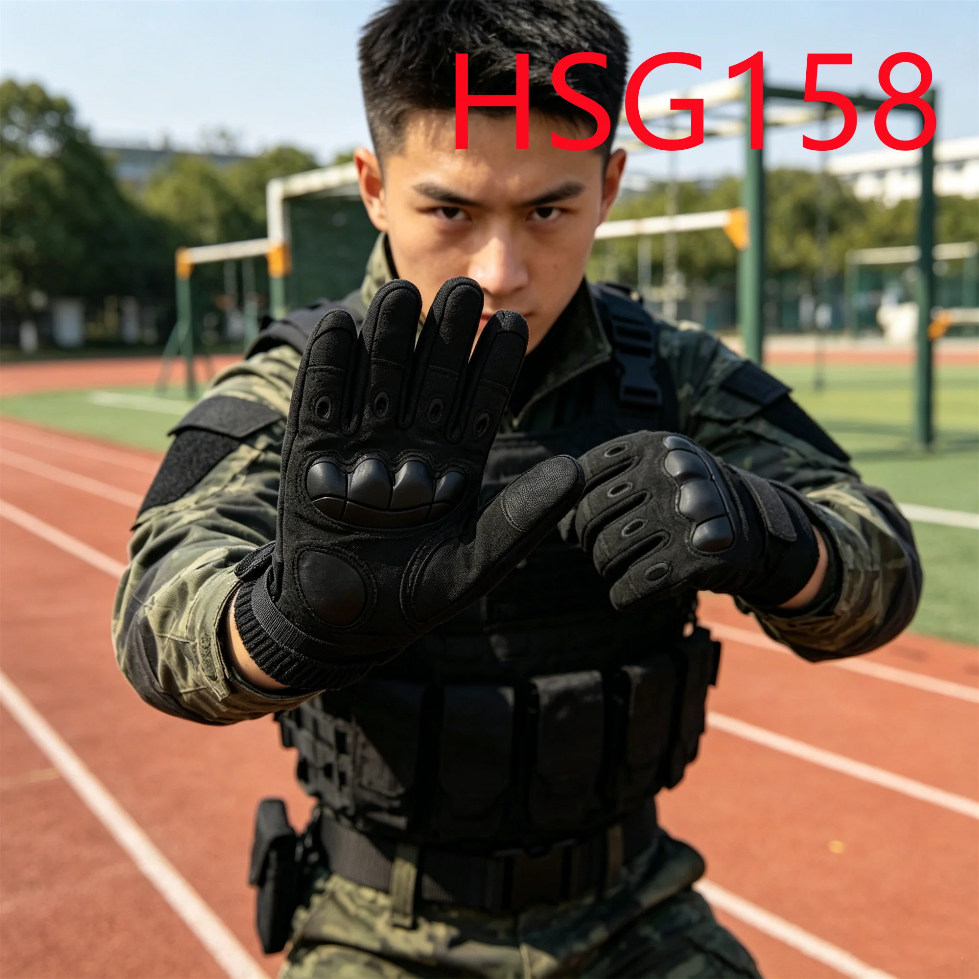 HY,Physical Training Multi Colors Available Reinforced PU Palm Tactical Gloves Impact Proof Men/women Hunting Gear Gloves HSG158