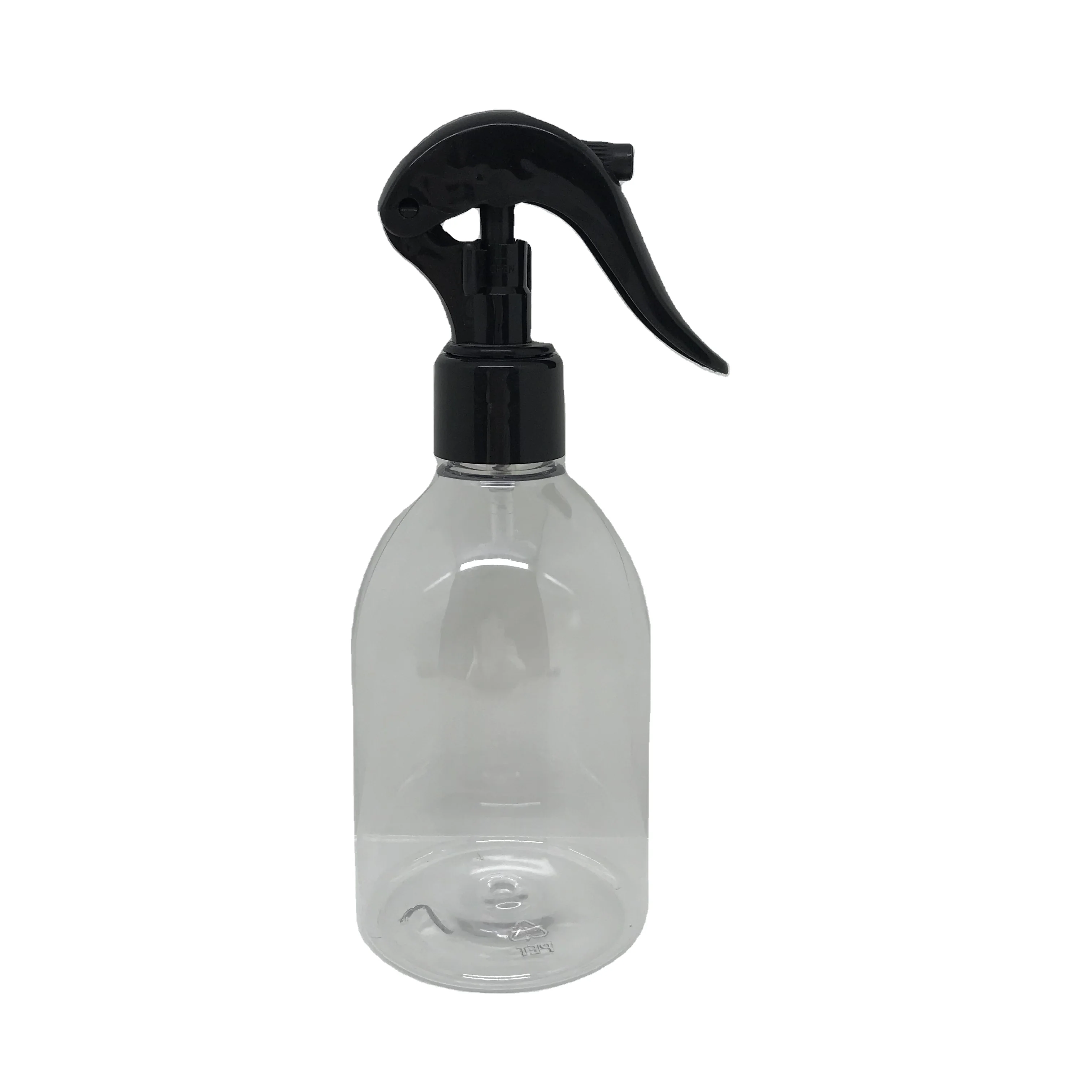 Custom 250ml trigger sprayer bottle fine mouse nozzle plastic air spray bottle mini trigger sprayer for house cleaning