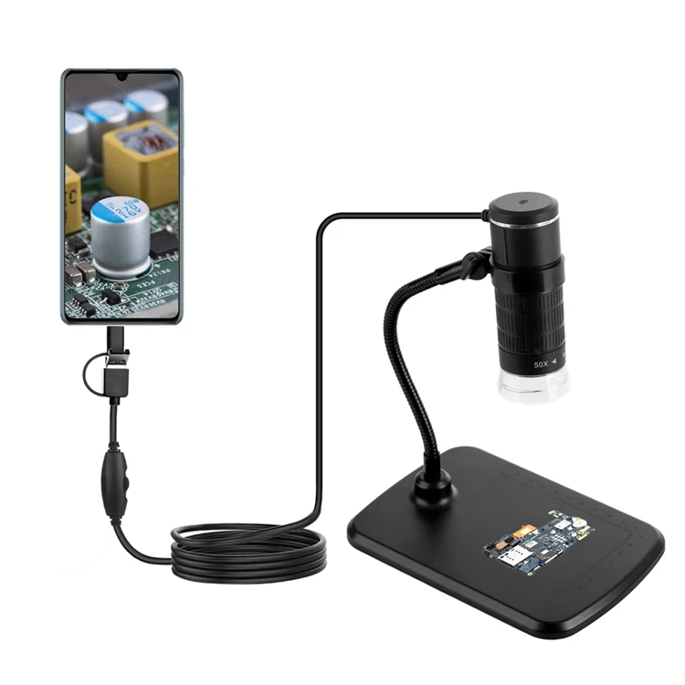 3 in 1 Lab Research Biological Student HD 1080P Electron Microscope 1000X Usb Digital Microscope