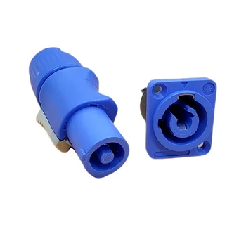 Twisted lock 3pins 20A blue powercon power connector male and female for LED display