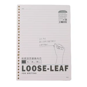A4 Printed Planner Inserts 30 Holes Loose-Leaf Bound Filler Paper Pages for School Use Notebook Refills