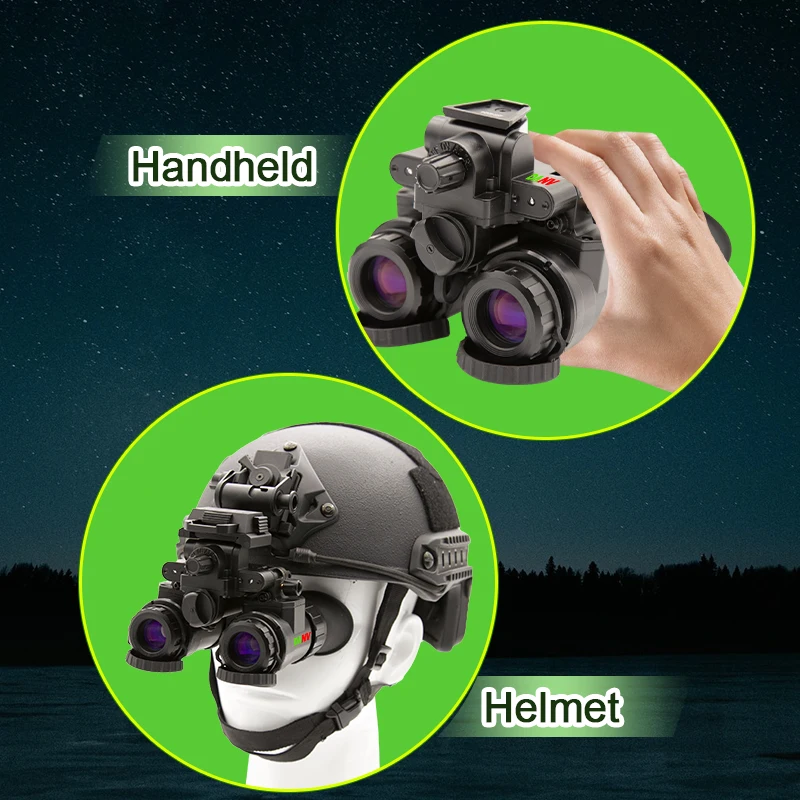 Professional Green Phosphor Automatic Gain Control Helmet Mounted ...