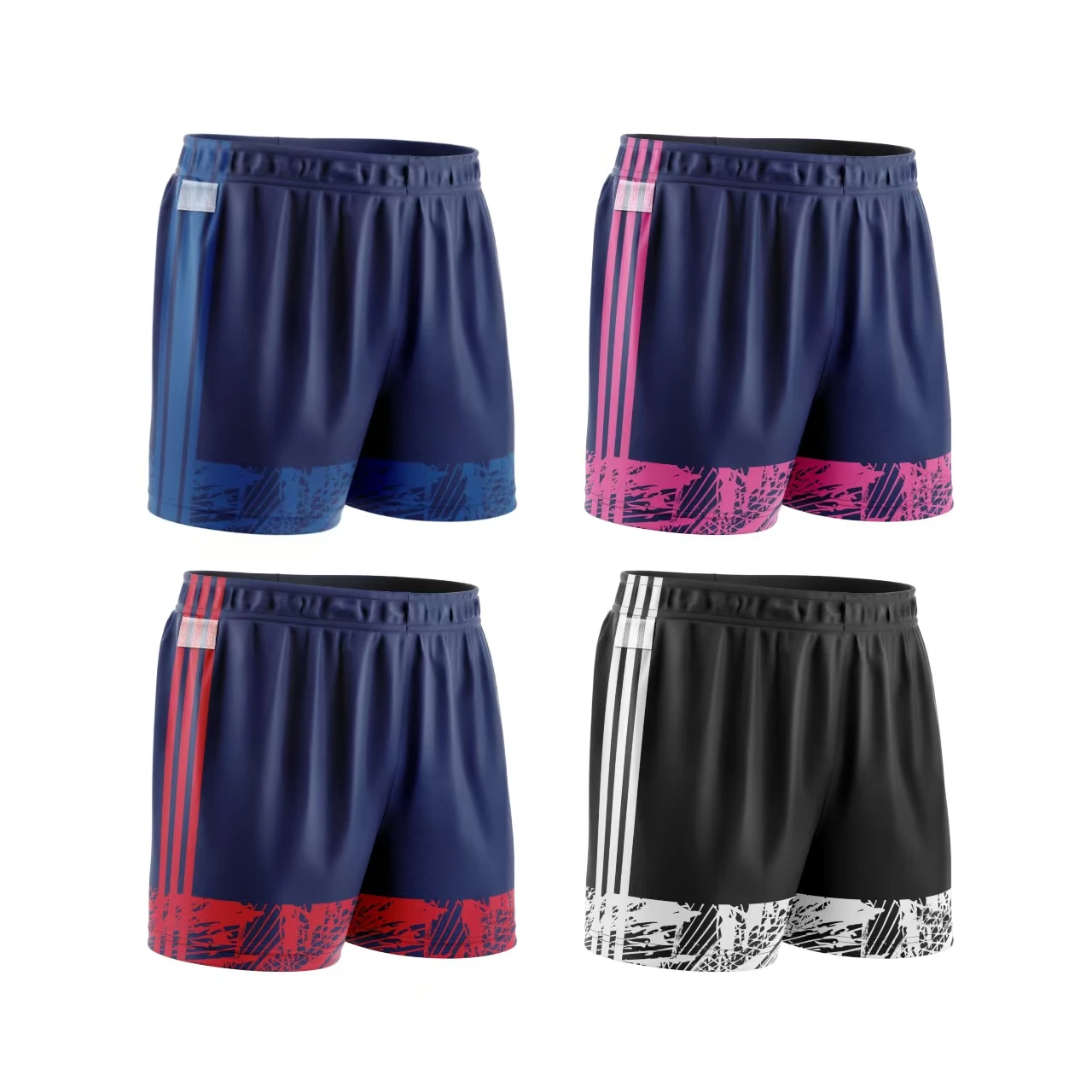 Custom Wholesale Sublimated Printed Polyester Tag Touch Rugby Shorts Mens Training Ocean Tag 20 Football Shorts Uniform Club