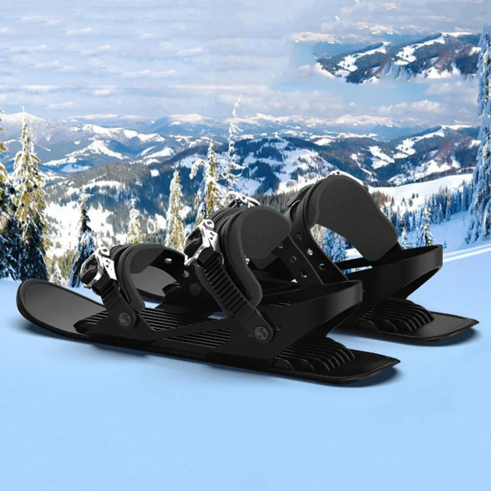 2021 г. Новые Лыжные ноги, зимняя обувь для лыж короткие лыжные коньки для снежной версии, можно скользить назад и вперед в обоих направлениях