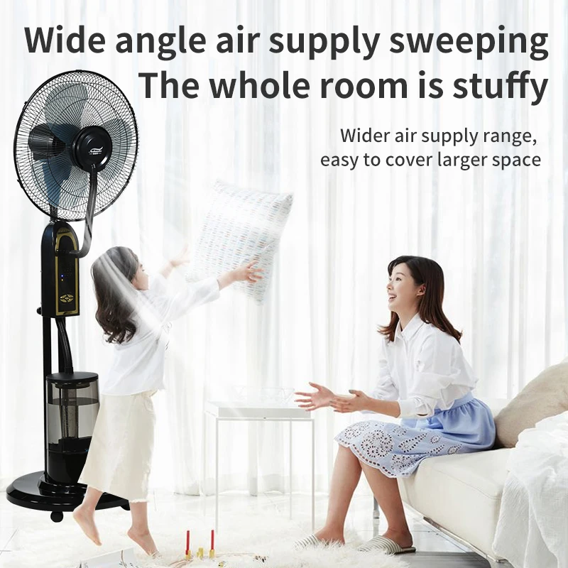Commercial Household Spray Fan Water Cooling and Humidification Electric Fan Water Mist Cooling Commercial Outdoor Strong Atomiz