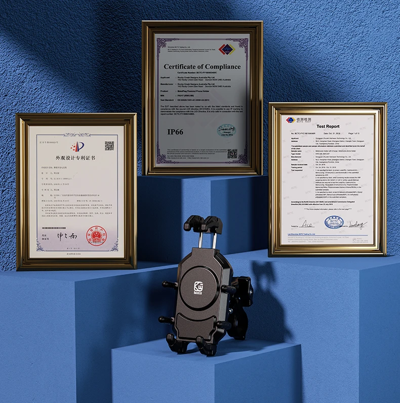 Держатель для телефона мотоциклетный с вибрацией и защитой от