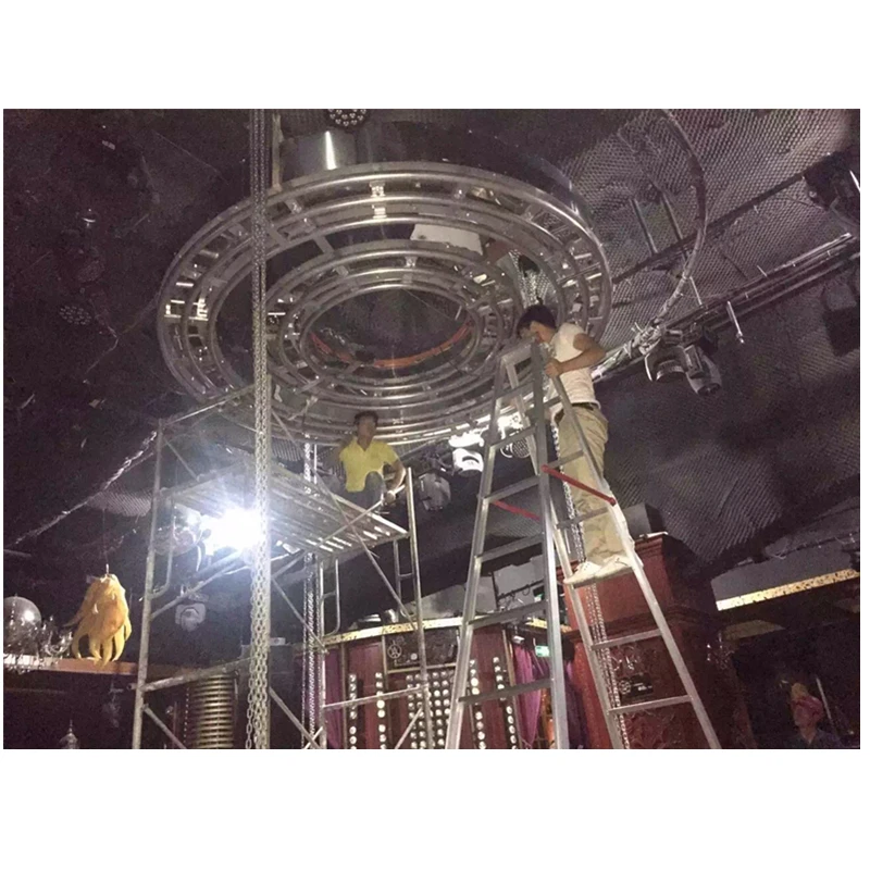 Fashion Show Circus Stage Truss Equipment Runway Mini Rotating Circular Roof Truss Lighting Truss