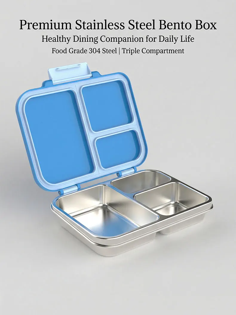 KOLINK 3-Compartment Stainless Steel Bento Box Detail 11
