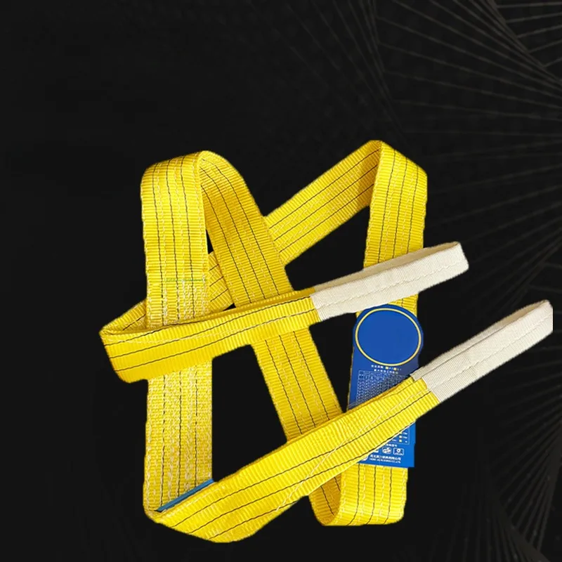 1t 2t 3t 4t 5t 6t 8t 10t 12t Fabric Eslinga Lifting Polyester Flat Eye-Eye Web Sling Round Endless Webbing Sling Belt