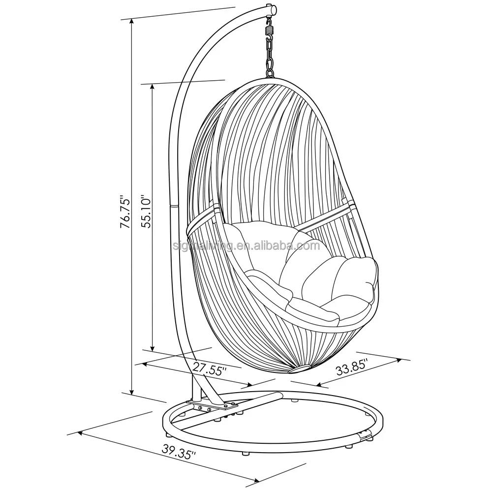 Rattan Garden Sets Outdoor Egg Hanging Chair Furniture Garden Rattan Swing Chair