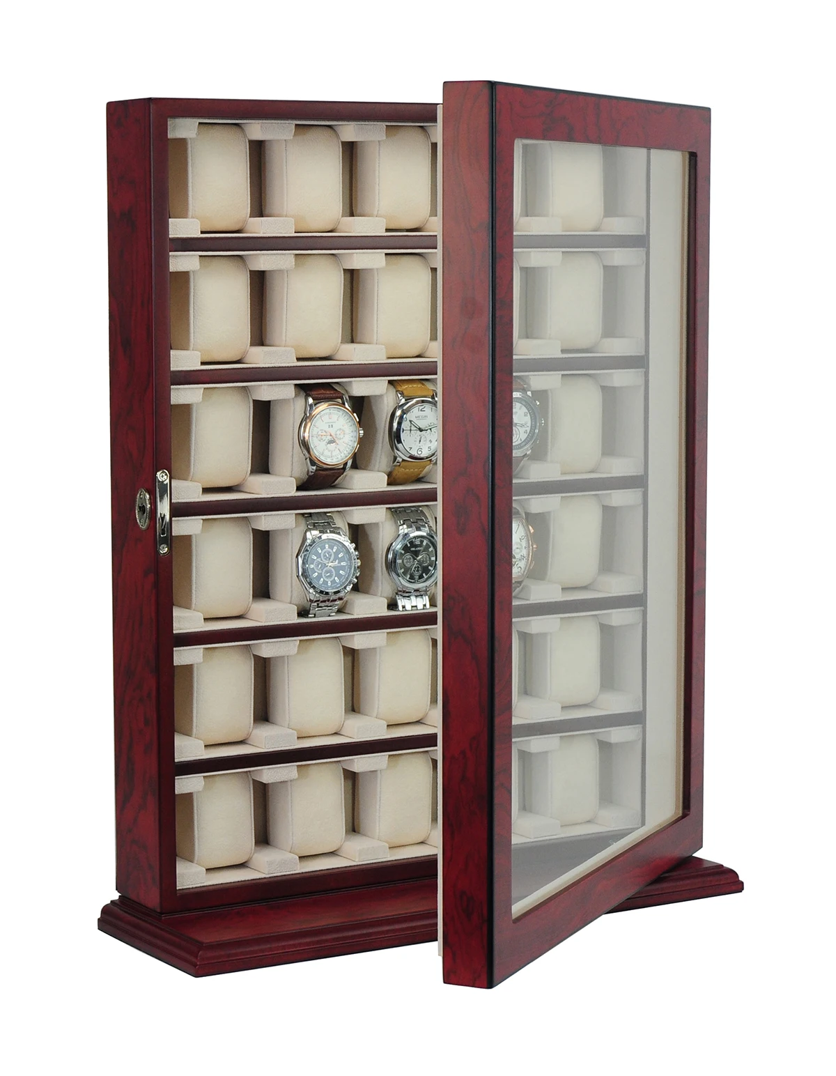 Wall mounted watch display on sale cabinet