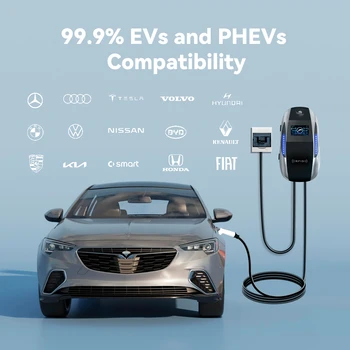 Leisheng V2G V2H Car Charging by Socket 32A Plug-In Point Bluetooth with WiFi APP Smart Max 22kW Type2 Electric Vehicle Charger