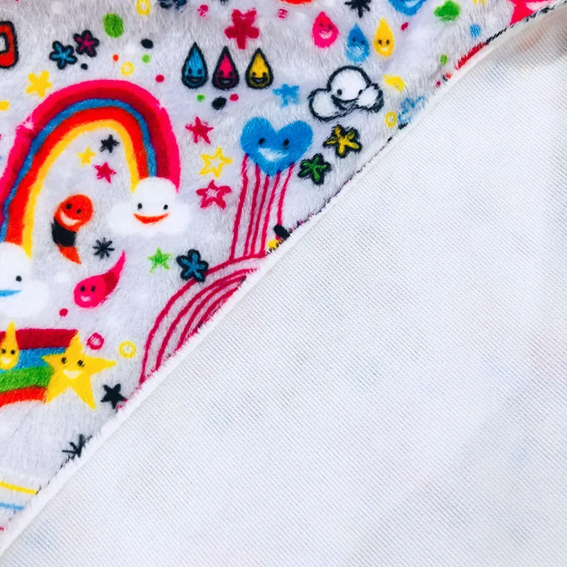 Оптовая продажа Детские принты ткань цифровая печать Minky индивидуальный узор для детского одеяла