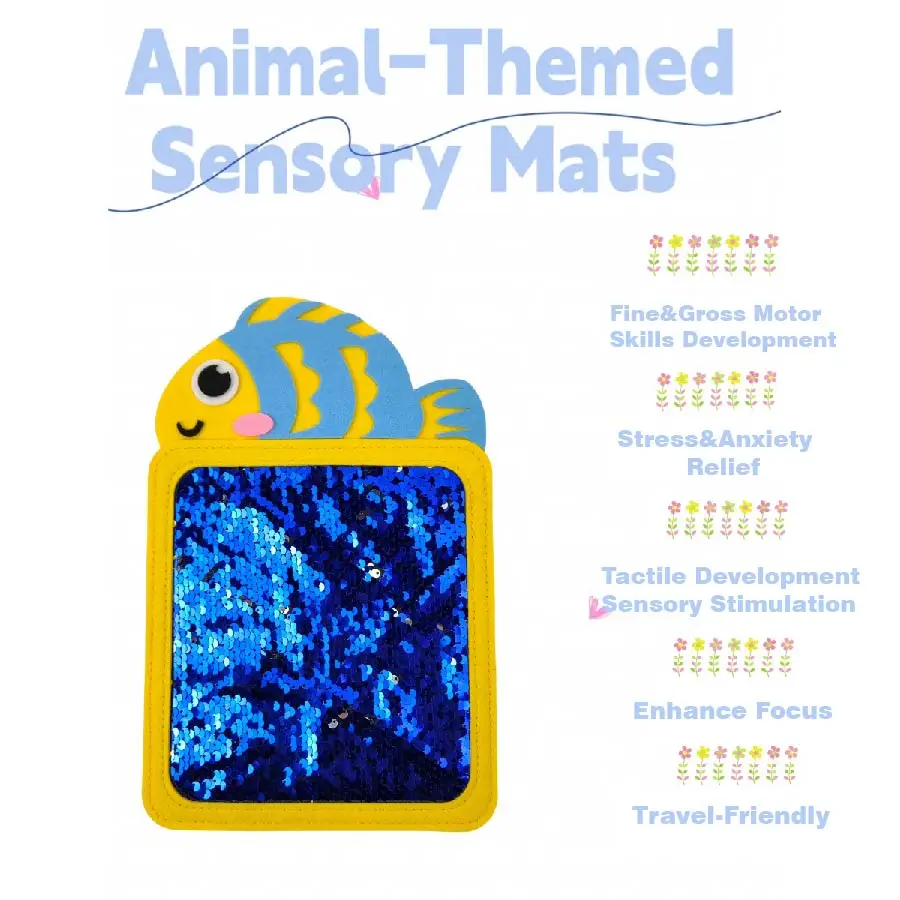3D Fabric Zoo Book - Animal-Themed Sensory Mats for Kids