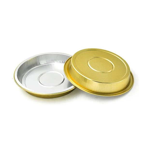 product y230 guangdong 230ml gold non stick pastry mold aluminum foil container round shaped baking dished mini pizza foil pans-3