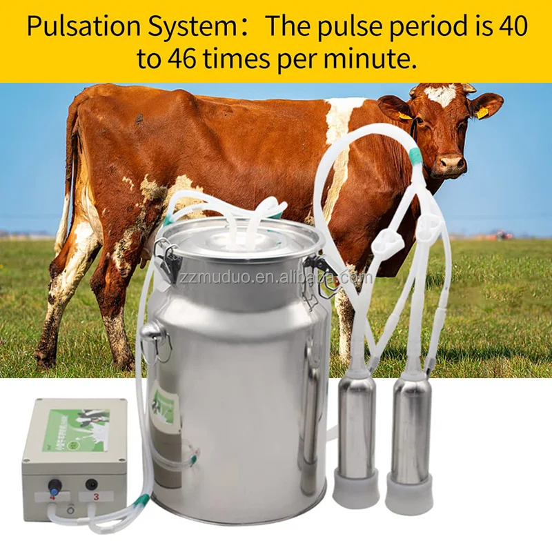10l Vacuum Type Automatic Dairy Cows Goat Sheep Milk Machine Pulsation