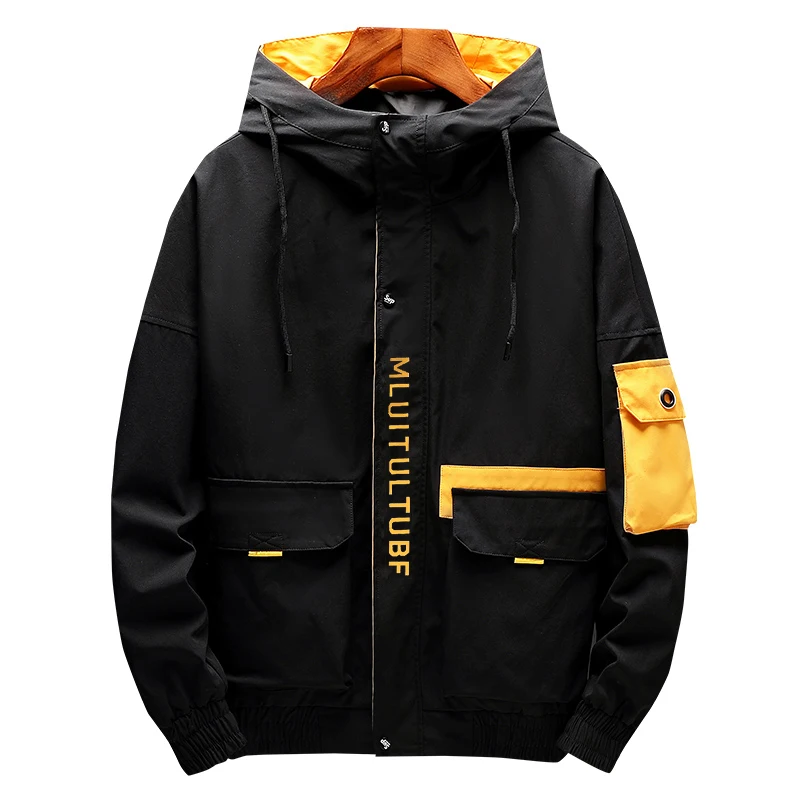 F_Gotal Men’s Spring Autumn Winter Slim Fit Lightweight Full Zipper Softshell Flight Bomber Jacket Hip Hop Coat Outwear 
