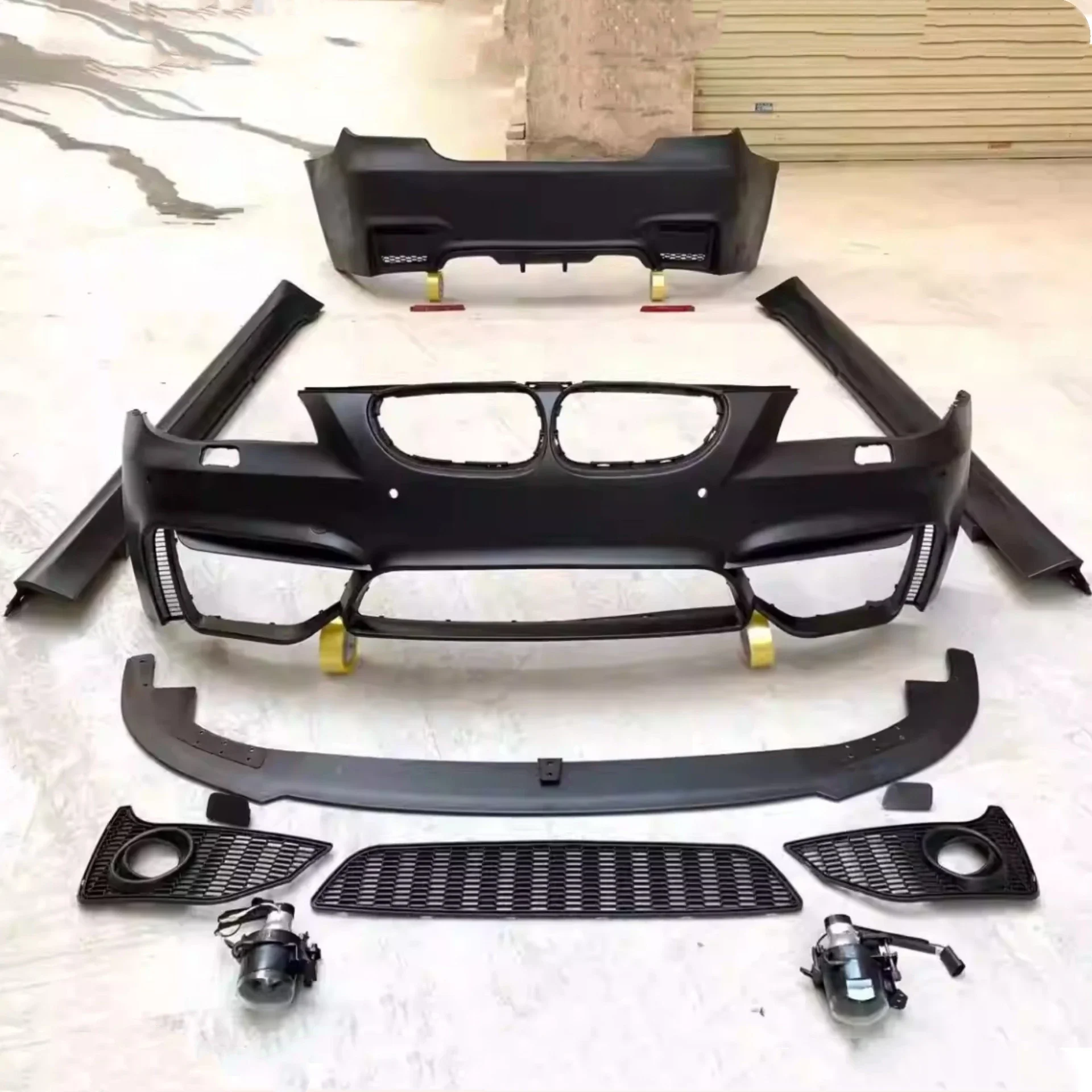 Front Rear Bumper Assembly Side Skirt Grille For Bmw E60 Modified M4 ...