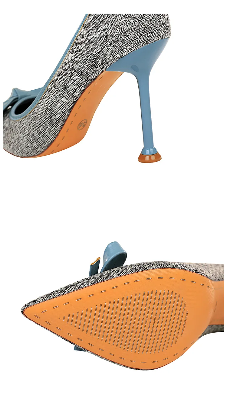 Dls103 Female Dress Shoes Women Elegant High Heels Shoes Luxury Sweet