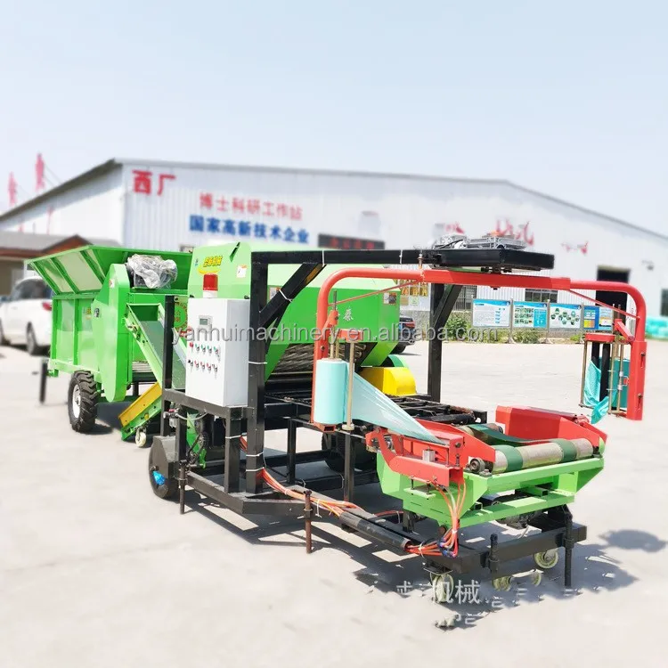 Latest 70-80pcs / H Maize Corn Silage Packing Machine Silage Baler and Wrapper Machine 2 Wrapper Parts Unit Bale 100kg