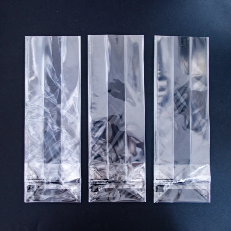 Recycle Cellophane Bag Both Side Heat Seal Square Bottom Bags Bopp/bopp