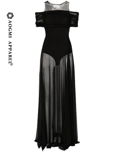 Couture Fashion Women's Taffeta Stitching Sexy Pleated Sheath 100% Silk Eco-Friendly & Breathable Summer Dress