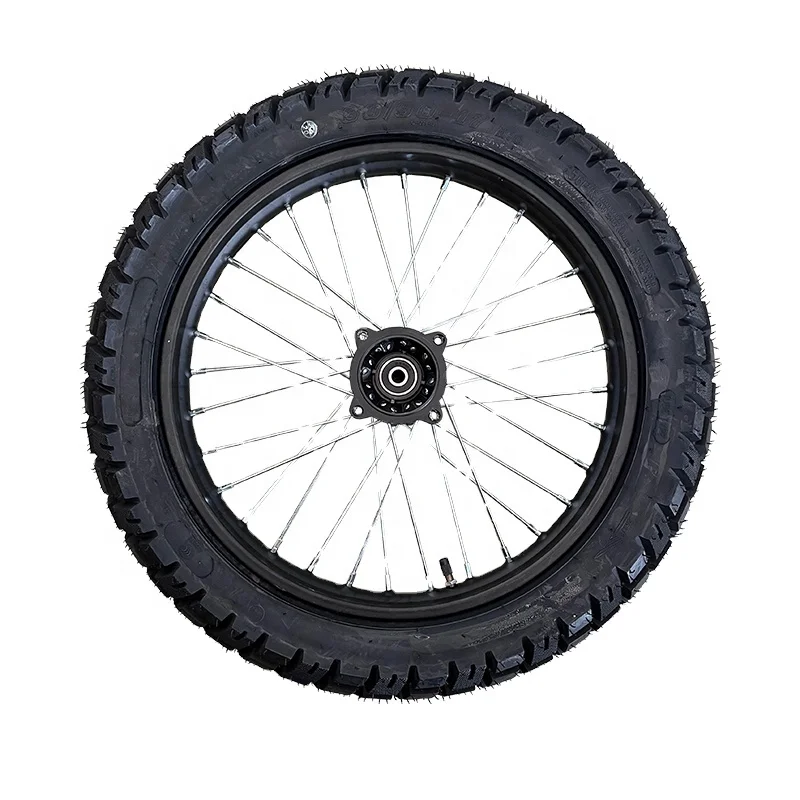 Off-road Motorcycle Part 17-inch Wheels 1.60X17 Iron Hub and 90/90-17 Tire Inner and Outer Tires Accessories for Motorcycles