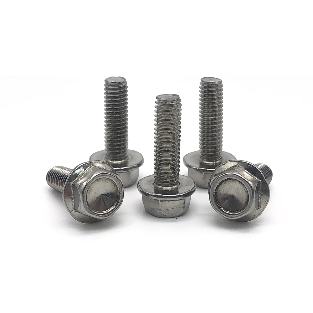 Flange Bolt Metric Serrated Titanium 12 Point Flange Bolt And Nut M6 ...