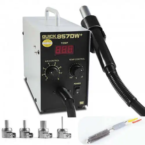 QUICK 857DW+ Lead Free Hot Air Heat Gun Soldering Rework Station