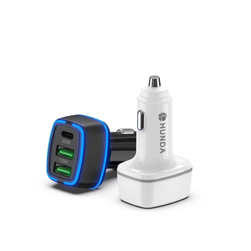 PACK CHARGEUR VOITURE RAPIDE USB-C 30W PD 12/24V + CABLE USB-C