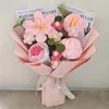 Bouquet di calla, tulipani e rose color cipria