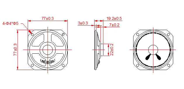 Clear Sound Speaker for Emergency Intercom System 3 Inch Waterproof Horn 77mm Loud Speaker 45 Ohms
