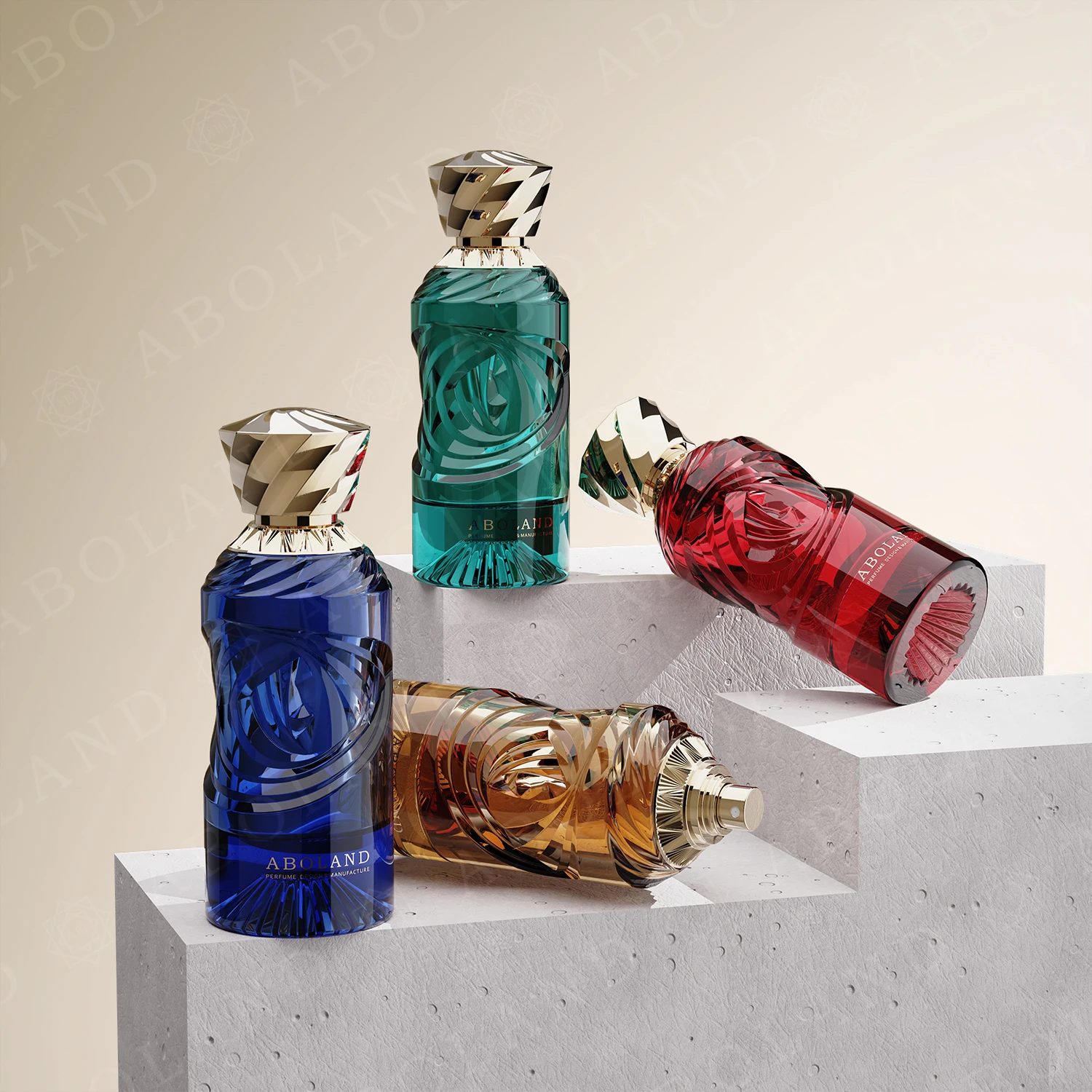 Unique Pyramid Perfume Bottle - Customizable Design
