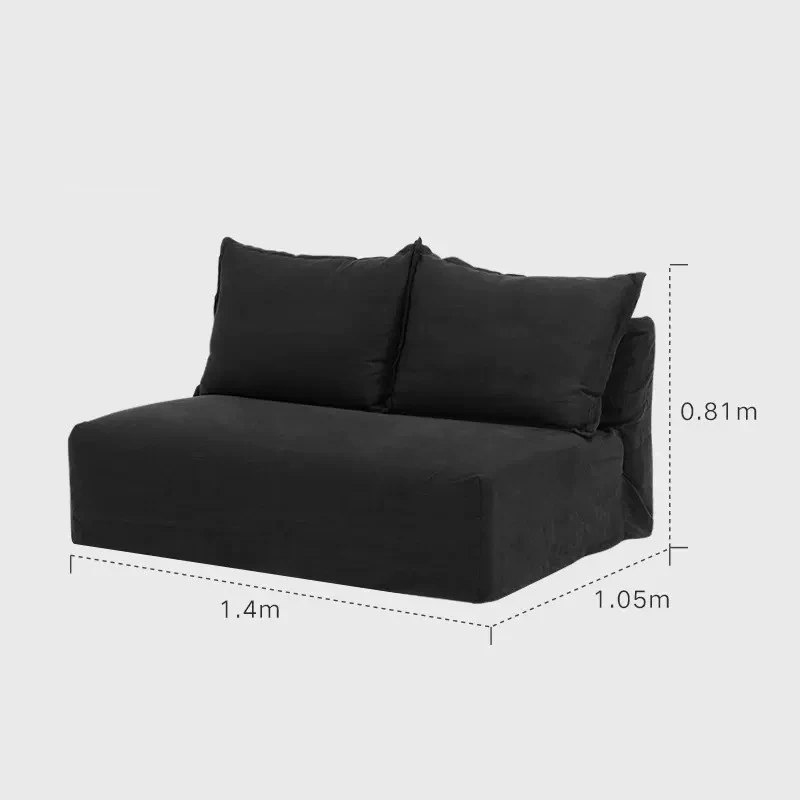 Modern Furniture Living Room White Black Two Seater Small Sleeper Sofa Beds Cloud Couch Nordic