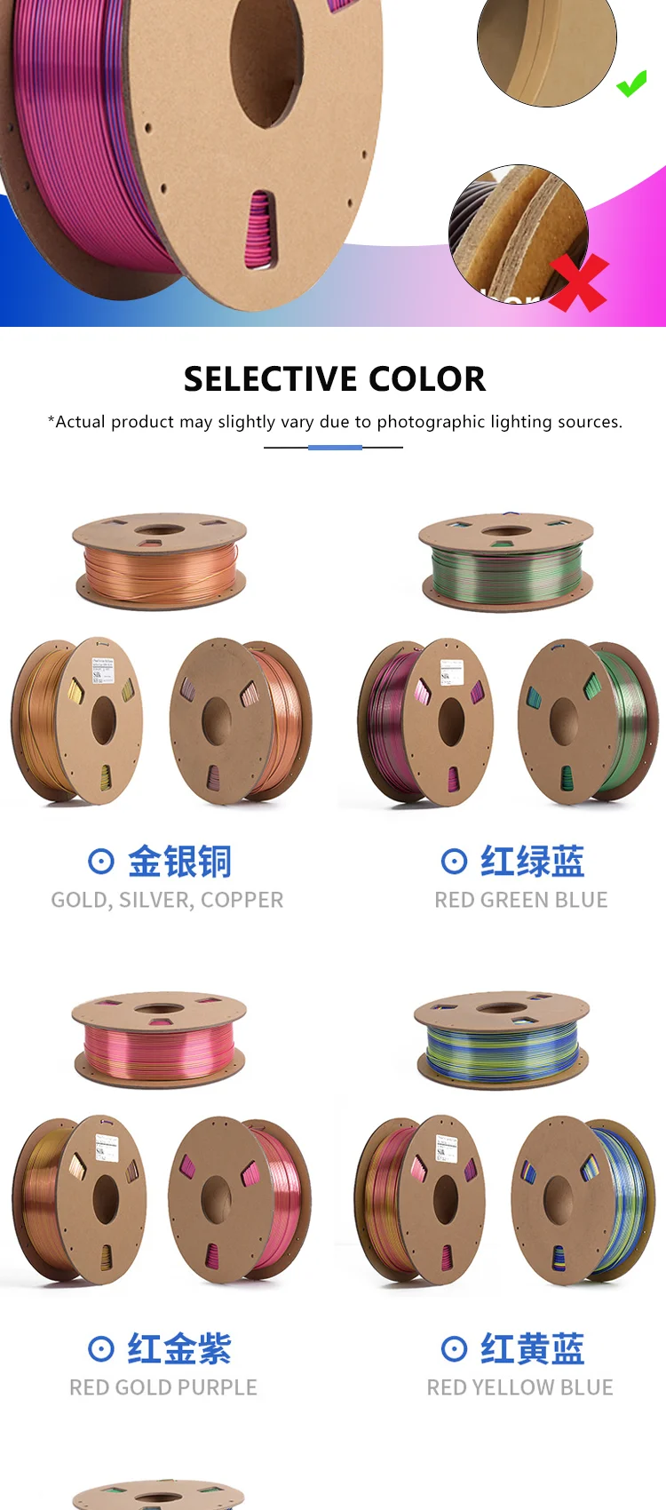 3d Printer Filament Pla 1.75mm 1kg 3d Filament Pla Filamento Filaments