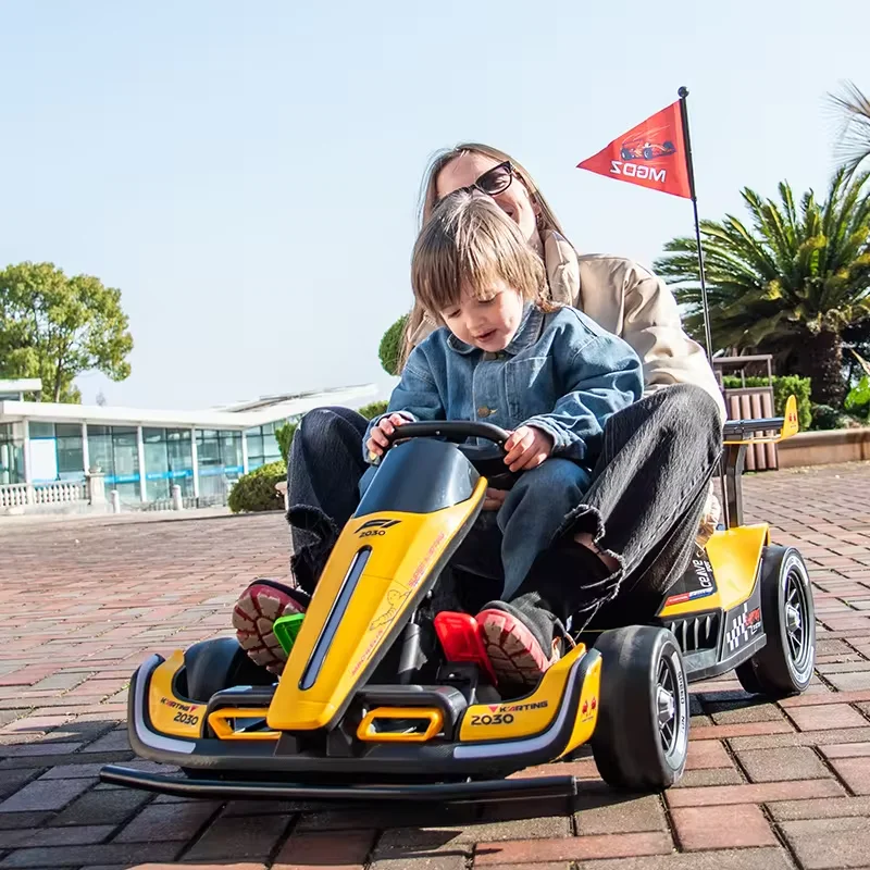 Factory Best Selling Go Kart for Kids Toy Drift Car Rechargeable Battery Operated Adults Can Ride Child Toy Electric Racing Car